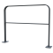 Lean-on hoop made of flat steel | 50 x 12 mm | in bent design | with cross bar | total width: 1000 mm | hot-dip galvanized and coated DB 703
